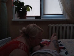 Cum-hungry Stepmom Drains Eggs and Swallows Thick Cum