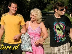 Óculos, Vovozinha, Peludoa, Hardcore, Hd, Lambendo, Ao ar livre cartaz de rua outdoor, Xoxota