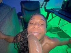 큰 음경, 흑인, 오랄섹스, 에보니, 집에서 만든, 조그마한, 빨아들이는