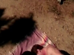 Witness a brunette beauty's wild outdoor fling with raw lust