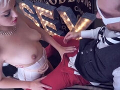 Velké kozy, Blondýna, Creampie, Dávení penisem, Hd