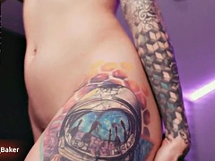 茶髪の, ラティーナ, ハメ撮り, 魅力的, タトゥー, おもちゃ, バイブレーター, ウェブカメラ