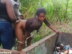 LOCAL VAGINA FUCKED BY MALAM IN THE VILLAGE BUSH AND HER SISTER