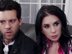 Excited Undersized Babysitter Auditions for Joanna Angel & BF