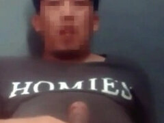 Enthousiasteling, Aziatisch, Mollig, Sperma shot, Masturbatie, Alleen