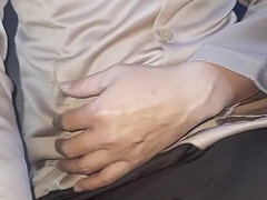 Asiatisk, Universitet, Män i kvinnokläder, Handjobb, Hemmagjord, Solo, Uniform