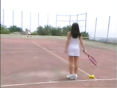 Girl-On-Girl tennis 2 molten teenagers play more than tennis.