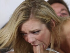 Tiffany Watson sucks lover's cock and gets sodomized in bed