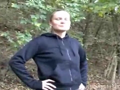 Amatør, Pik sutte, Brunette, Sædskud, Udendørs