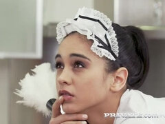 Анальный секс, Брюнетки, Двойное проникновение, Сперма на лице, Ласковые ручки, Белье, Служанка, Чулки