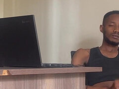 18, アフリカ人, デカチン, 黒人, ヨーロピアン, オナニー, 一人, タトゥー