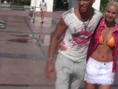 Blondine, Blasen, Handjob, Hardcore, Im freien