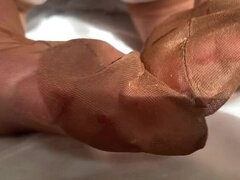 Femme couguar, Pieds, Fétiche, Fétiche des pieds, Mamie, Fait maison, Nylon, Jarretelles