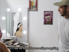 Horny Stepfather Takes Advantage of the Fact That He Is Home Alone to Give His Beautiful Stepdaughter His Cum - Porn in