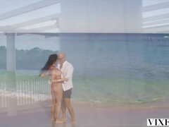 Store bryster, Brunette, Komme i munden, Hundestilling, Komme på ansigtet, Slikning, Udendørs, Fisse