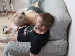 Zona901 MILF Step Mom Deep Throat Blowjob & Surprise Cum in Mouth Swallow