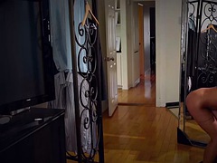 Gina gives her stepdad a friendly head start