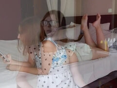 Amatoriale, Culo, Occhiali, Masturbazione, Orgasmo, Solo, Tette, Giochi