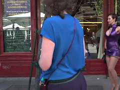 Amatør, Babe, Sexy undertøy, Milf, Nylon, Utendørs, Offentlig, Realitet