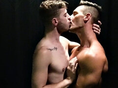 Rimming petite stud barebacks bottom in jockstrap in doggystyle