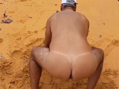 Ladysilva My Hot Ass Tanned with a Mark on the Beach Crazy for a Cocky Male to Break Into My Ass