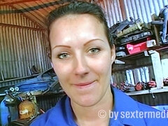 Garage Strip Clips and Pussy Masturbation
