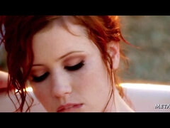 Elle Alexandra is an impossibly hot redhead babe and she is being naughty in a softcore vid