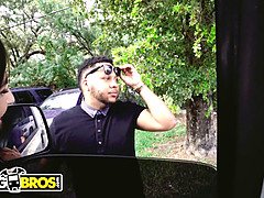 Abella Danger gets naughty on the reverse bang bus with random dudes