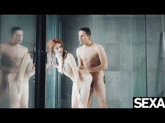 Velké kozy, Kuřba, Creampie, Péro, Masturbace, Orgasmus, Zrzavé, Sprcha