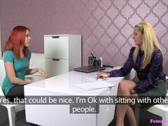 Ženska, Lezbijke, Lizanje, Pisarna, Muco