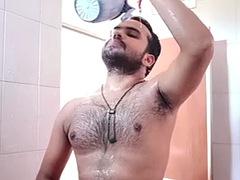 Anal, Verga grande, Peludo, Pajear, Músculo, Público, Realidad, Ducha