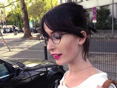 Great car sex with hot brunette Lou Nesbit