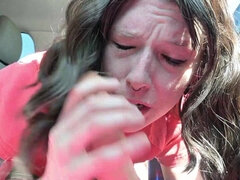 18 let, Kuřba, Auto, Dildo, Brýle, Teenka