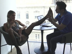 Job Interview Ends with Foot Licking!.