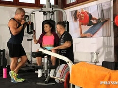 アナル, 茶髪の, 中出し, ダブル開発, Hd, 三人, オッパイの