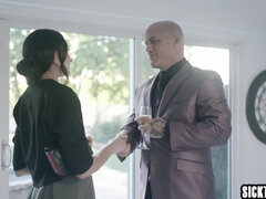 Street trash teen dominated by stranger