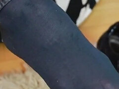 Amatör, Fotfetisch, Jeans, Nylon, Strumpbyxor, Sockor, Solo