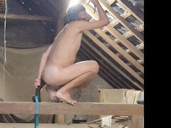 본디지 훈육 사디즘 마소치슴, 게이, 하드코어, 야외의, 면도된, 빼빼한, 노예, 혼자