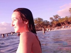 Leie, Strand, Fingern, Nackt, Orgasmus, Zierlich, Pov, Abendanzug