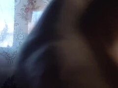 She Rubs Her Pussy on My Big Ass and Cums Lesbian Illusion