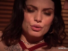 茶髪の, Hd, ストッキング, タトゥー, 三人