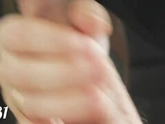 Redhead MILF Bunny1 gives sloppy tongue job until he cums in her mouth