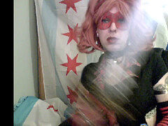 college girl CD blows a load & licks it VikkiCD16
