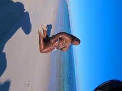 Ebony BBW Thixen-Vixen's Nude Beach BTS Shoot with Huge Naturals