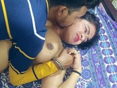 At home, kissing, 18 year old indian girl