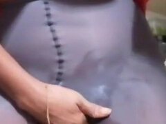 Leie, Schwarz, Geile alte tussi, Reif, Milf, Strumpfhose, Solo, Nass