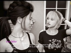 Hot brunette in an adult visual novel PC game walkthrough