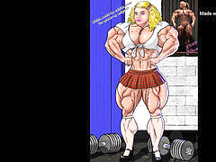 Frau, Weibliche domination, Muskel