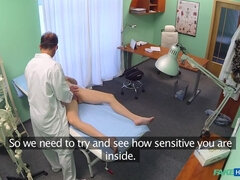 Amateur, Médecin, Doigter, Léchez, Infirmière, Bureau, Chatte, Uniforme