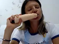 Huge football Gina Gerson takes one for the crew